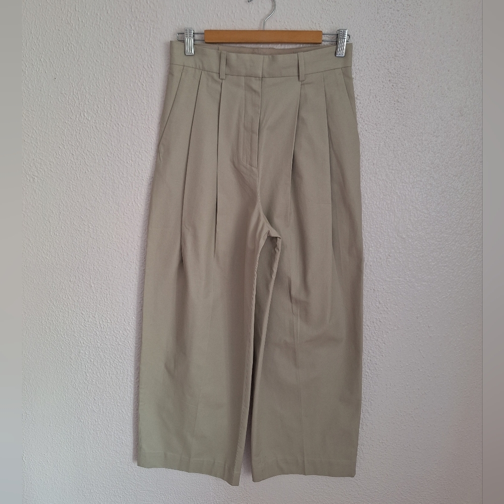 COS Beige Wide Leg Trousers